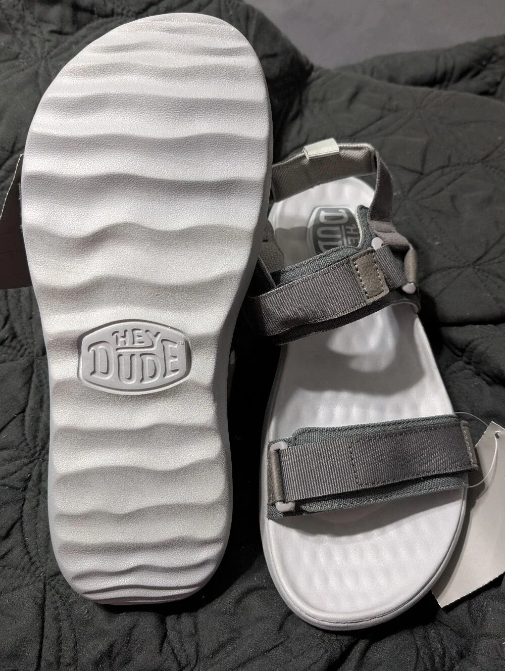NWT- Hey Dude Carson Sport Mode Sandals - Black/Grey Men's Size 9